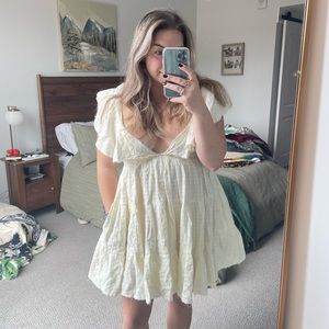Ivory Free People Mini Dress